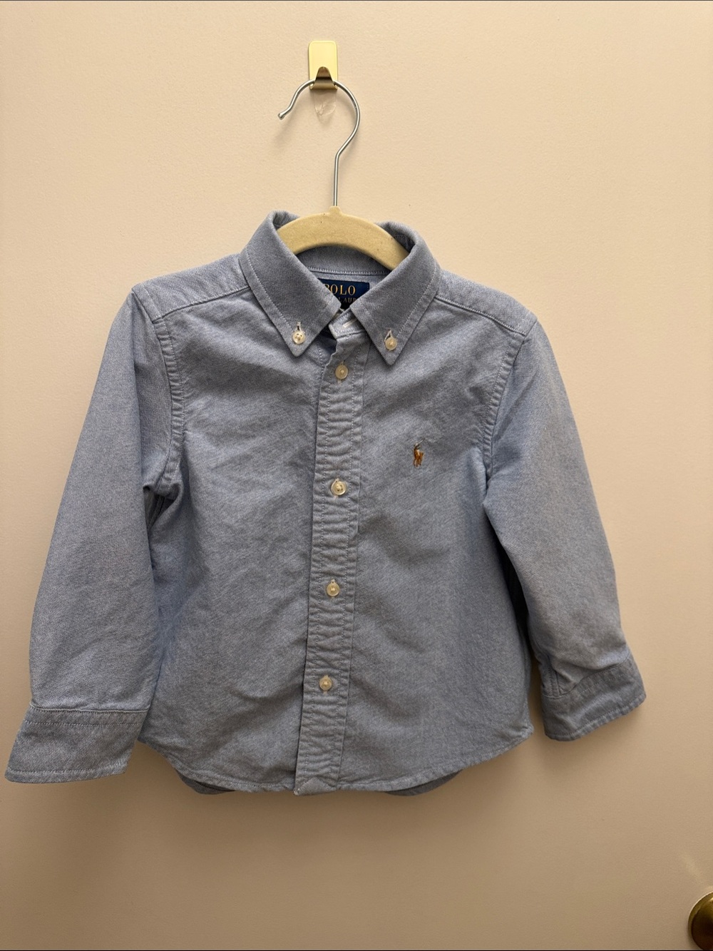 Polo by Ralph Lauren Boys' Blue Button-Down Shirt with Pony Logo